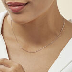 Cha&icirc;ne Igoa Maille For&ccedil;at Diamantee Or Blanc - Chaines Femme | Histoire d&rsquo;Or