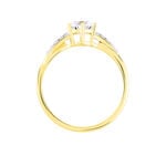 Bague Filipa Or Bicolore Oxyde De Zirconium - Bagues solitaires Femme | Histoire d&rsquo;Or