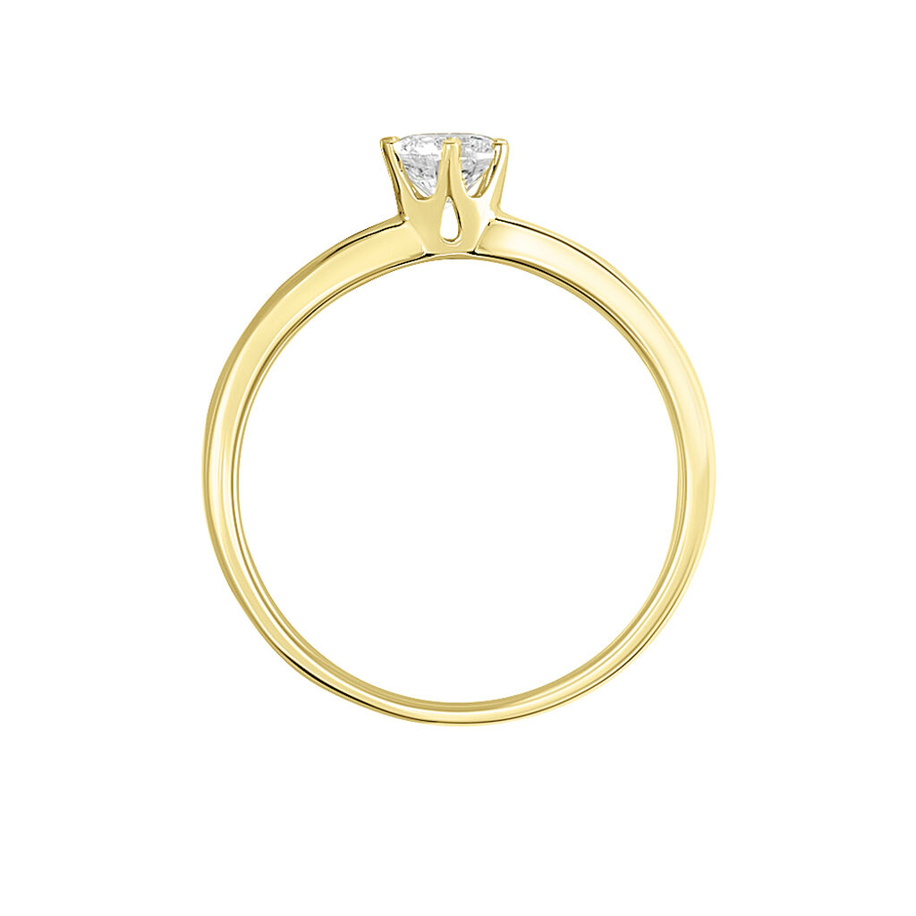 Bague Solitaire Natalia Or Jaune Diamant Synthetique - Bagues solitaires Femme | Histoire d’Or