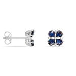 Boucles D'oreilles Puces Or Laura Blanc Saphir Et Diamant - Clous d'oreilles Femme | Histoire d&rsquo;Or