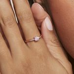 Bague Rio Argent Rose Oxyde De Zirconium - Bagues de fian&ccedil;ailles ronde Femme | Histoire d&rsquo;Or