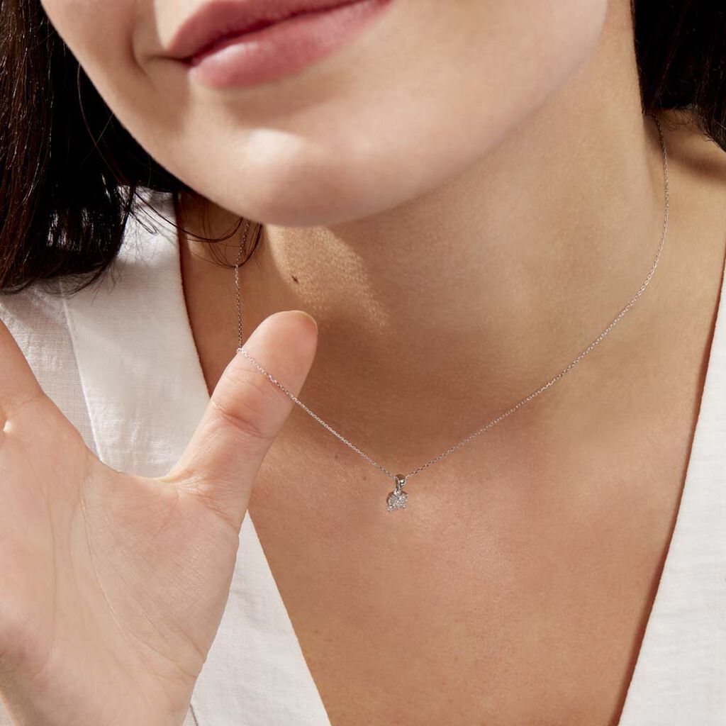 Collier Artemis Or Blanc Diamant - Colliers Femme | Histoire d’Or