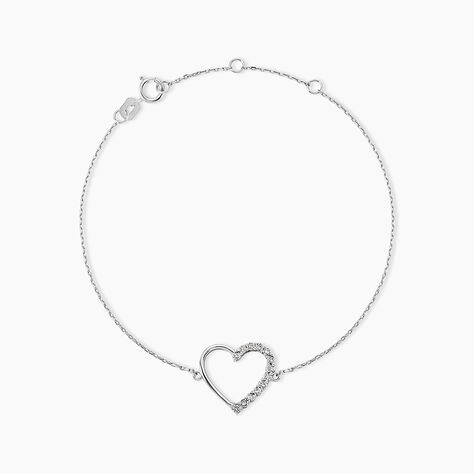 Bracelet Chlora Or Blanc Diamant - Bracelets Femme | Histoire d&rsquo;Or