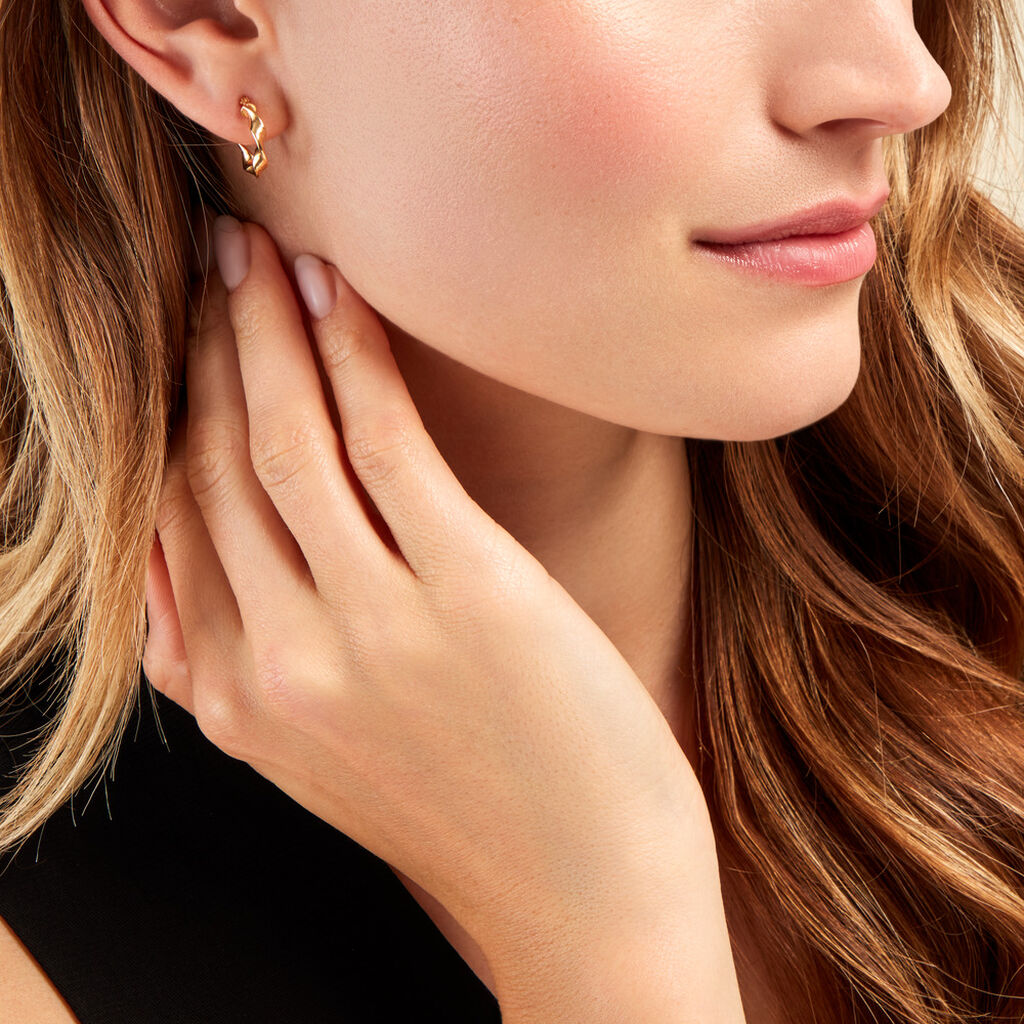 Créoles Lexus Or Jaune - Boucles d'oreilles créoles Femme | Histoire d’Or