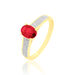 Bague Crista Or Jaune Rubis Et Diamant - Bagues solitaires Femme | Histoire d’Or