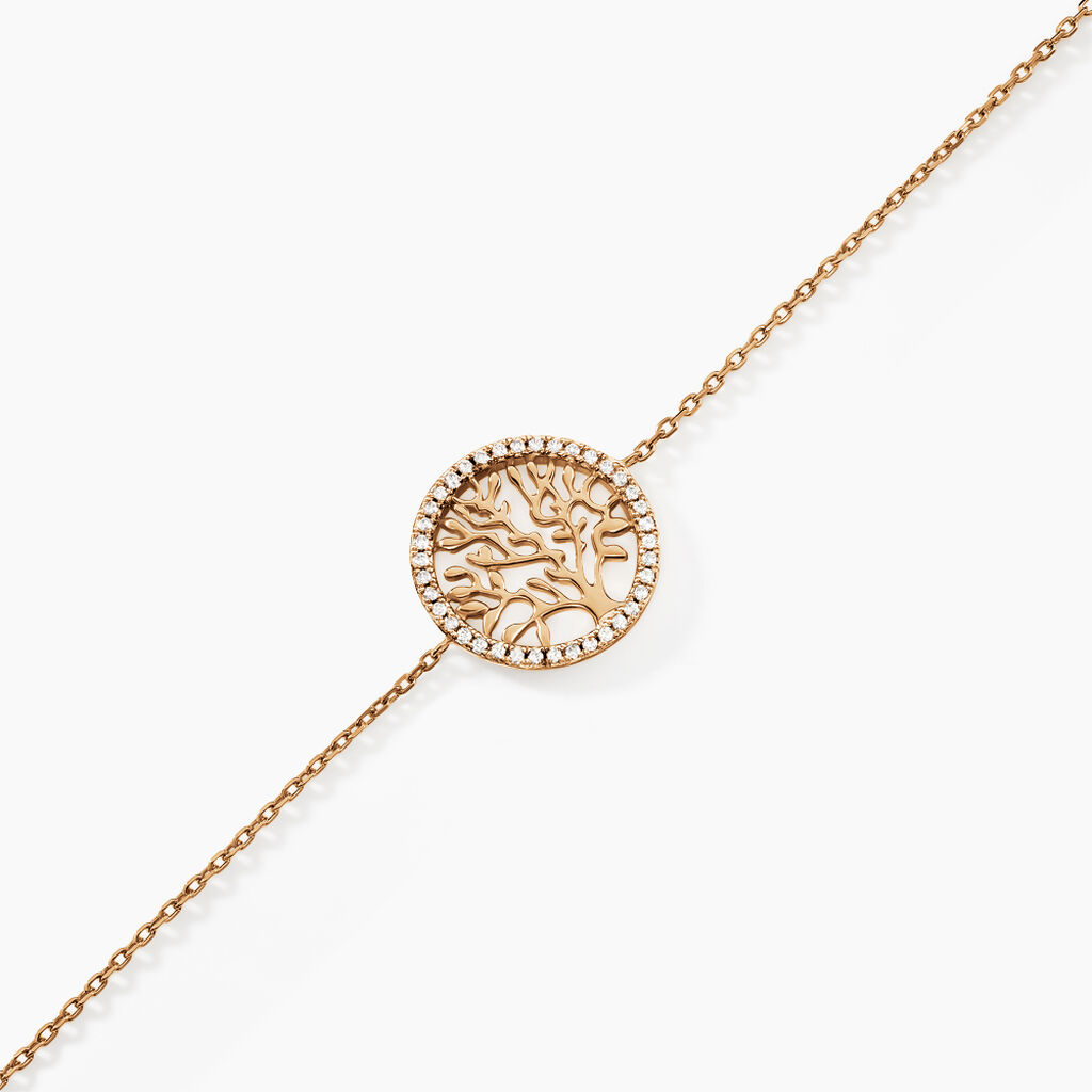 Bracelet Theolina Plaqu&eacute; Or Jaune Oxyde De Zirconium - Bracelets Femme | Histoire d&rsquo;Or