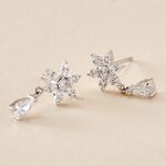 Boucles D'oreilles Pendantes Linas Argent Blanc Oxyde De Zirconium - Boucles d'oreilles fantaisie Femme | Histoire d&rsquo;Or