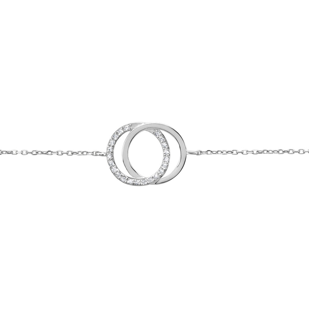 Bracelet Or Blanc Tresha Diamants - Bracelets Femme | Histoire d’Or