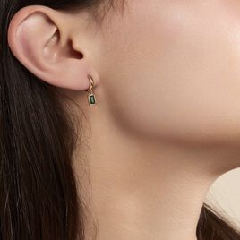 Créoles Plaqué Or Linnert Oxydes De Zirconium - Boucles d'oreilles créoles Femme | Histoire d’Or