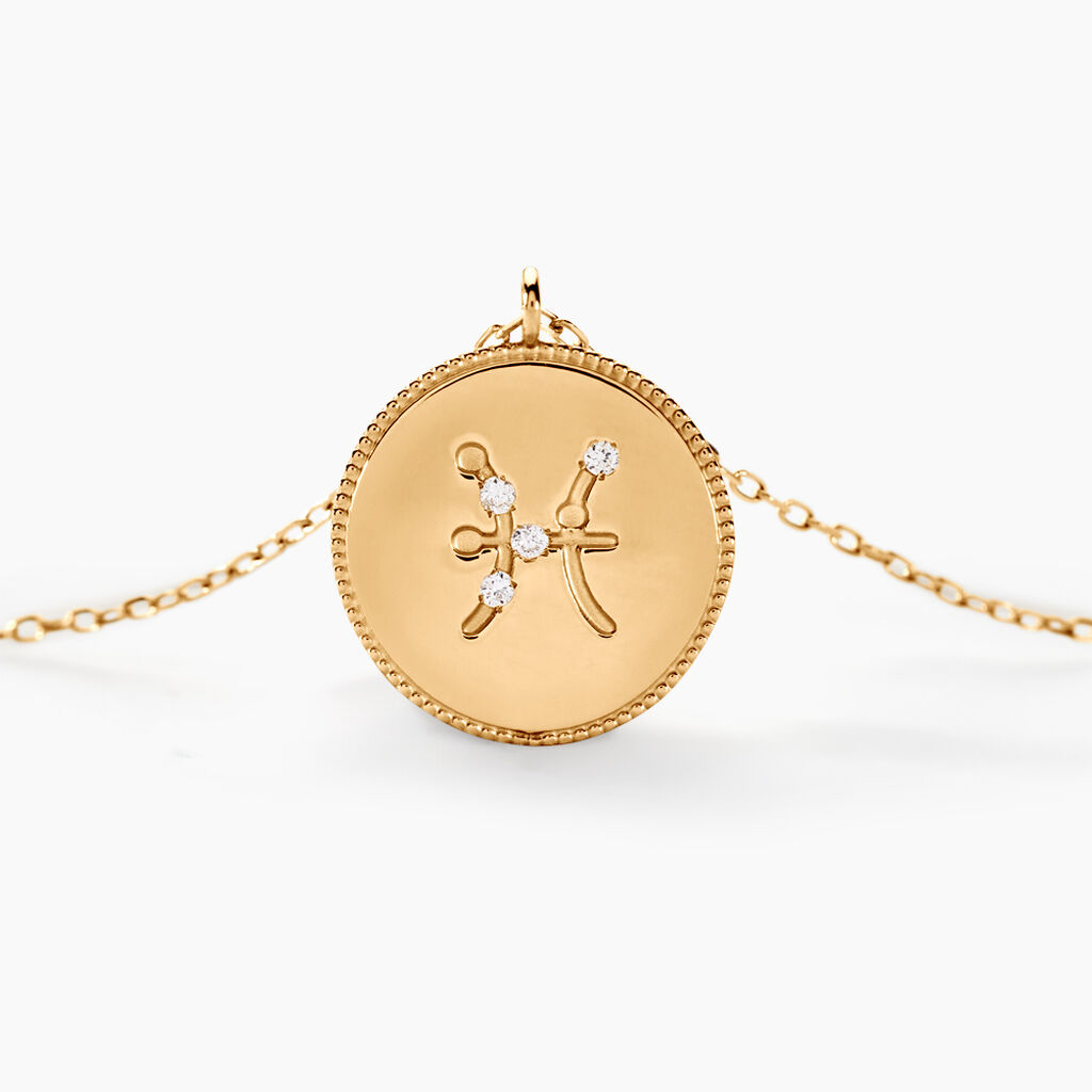 Collier Astrolae Or Jaune Diamant - Colliers Zodiaque Femme | Histoire d’Or