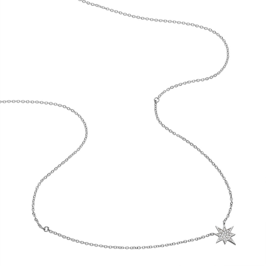 Collier Speranza Argent Blanc Oxyde De Zirconium - Colliers fantaisie Femme | Histoire d’Or