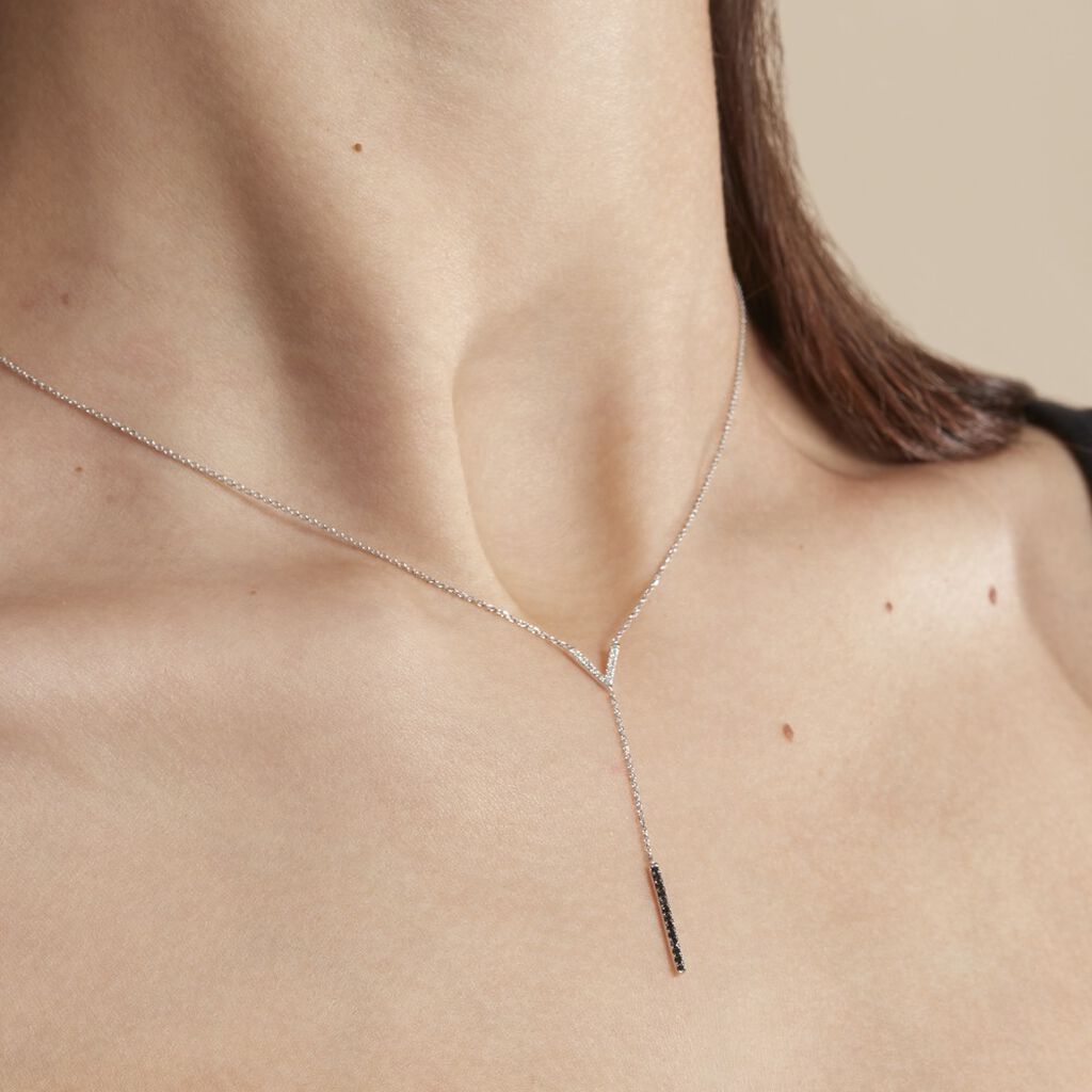 Collier Rachel Or Blanc Diamant - Colliers Femme | Histoire d’Or