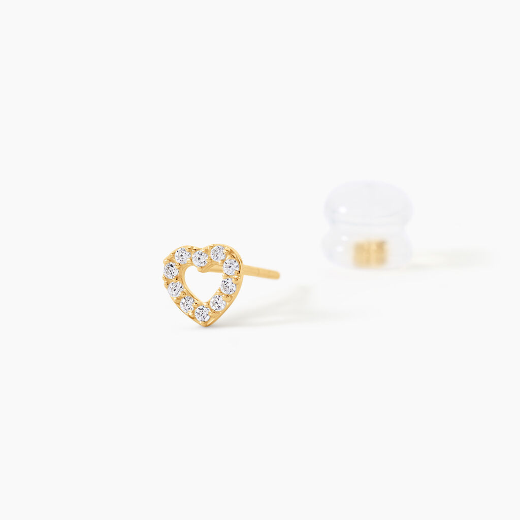 Boucle D'oreille Puce Unitaire Howie Or Jaune Oxyde De Zirconium - Piercings d'oreilles Femme | Histoire d&rsquo;Or