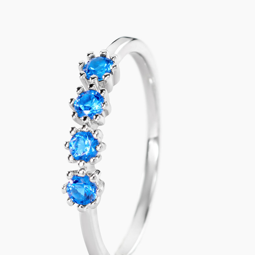 Bague Karrie Argent Blanc Oxyde De Zirconium - Bagues avec pierre Femme | Histoire d&rsquo;Or