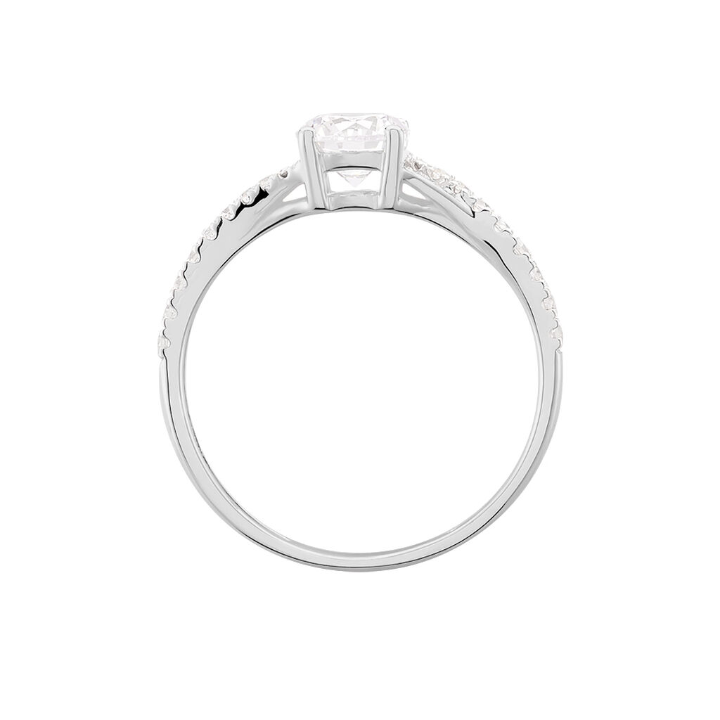 Bague Evita Or Blanc Oxyde De Zirconium - Bagues solitaires Femme | Histoire d’Or