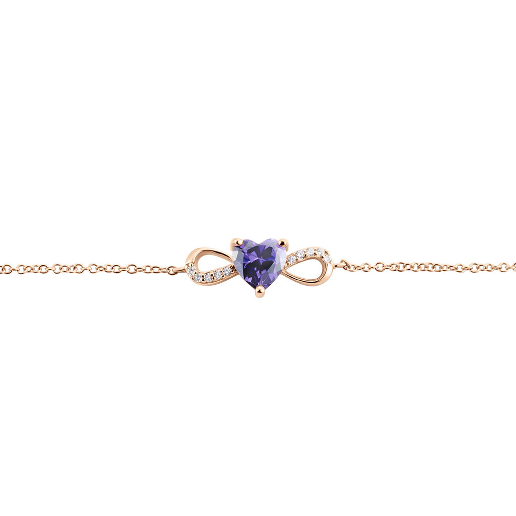 Bracelet Argent Rose Atieno Oxyde De Zirconium - Bracelets fantaisie Femme | Histoire d’Or