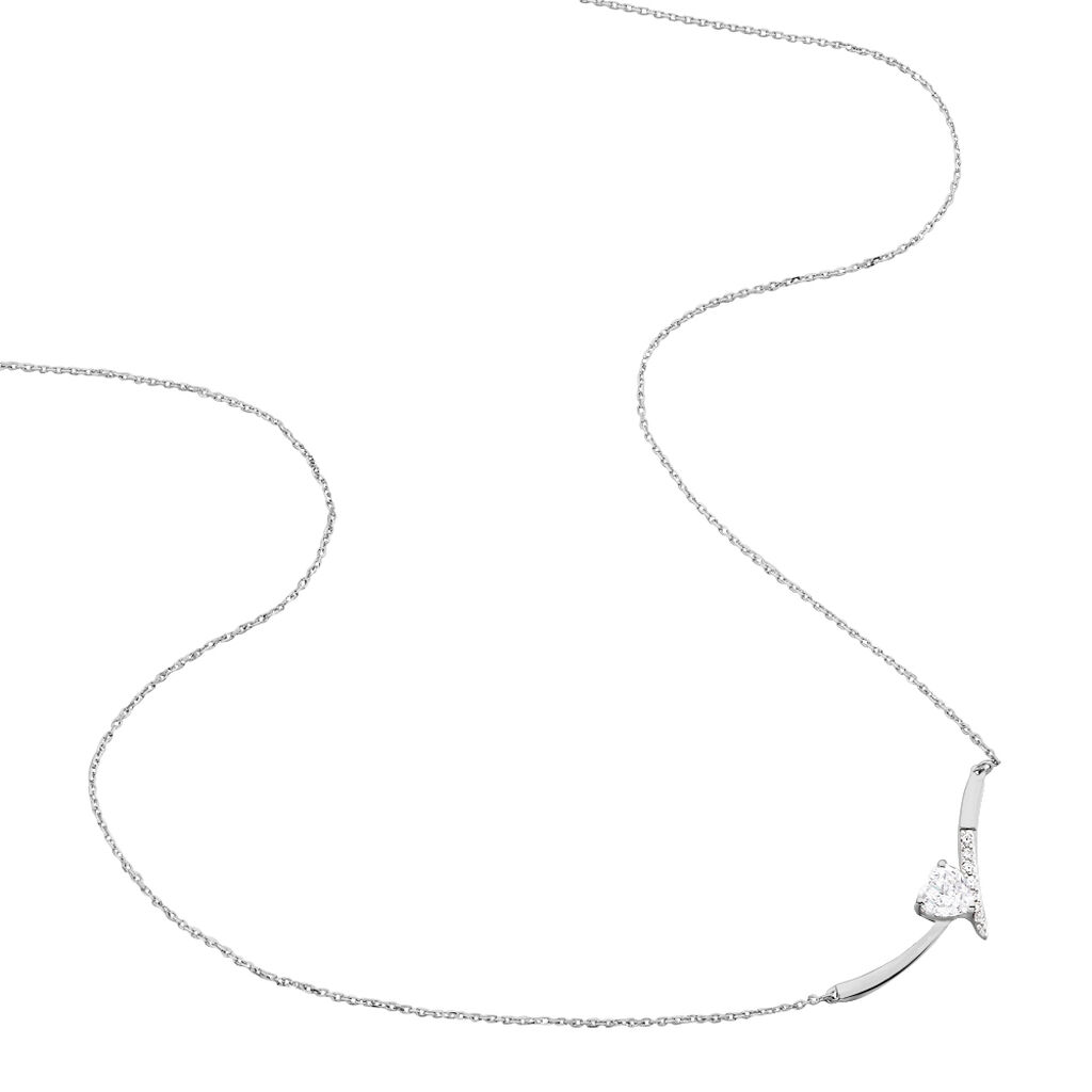 Collier Eva Or Blanc Oxyde De Zirconium - Colliers Femme | Histoire d’Or