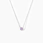 Collier Clair Or Blanc Amethyste - Colliers Femme | Histoire d&rsquo;Or