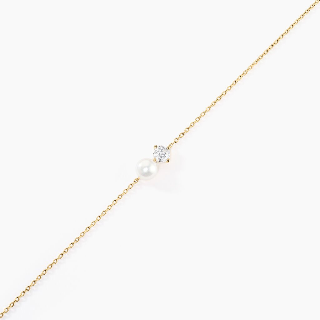 Bracelet Riita Or Jaune Perle De Culture Oxyde De Zirconium - Bracelets Femme | Histoire d&rsquo;Or