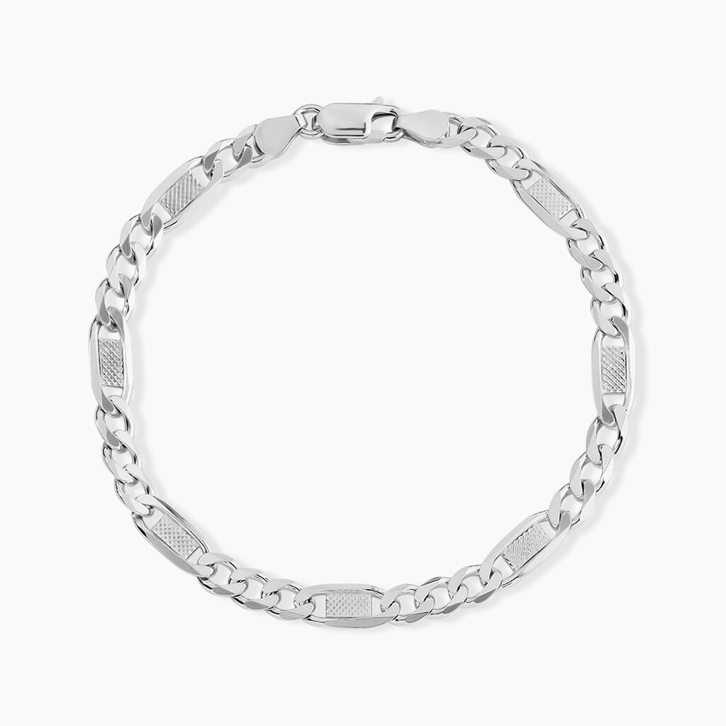 Bracelet Jeremi Argent Blanc - Bracelets cha&icirc;ne Homme | Histoire d&rsquo;Or