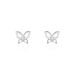 Boucles D'oreilles Puces Cyprian Argent Blanc Oxyde - Boucles d'Oreilles Papillon Femme | Histoire d’Or