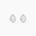 Boucles D'oreilles Puces Hildana Or Blanc Oxyde De Zirconium - Clous d'oreilles Femme | Histoire d’Or