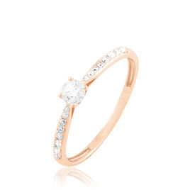 Bague Solitaire Laetitia Or Rose Diamant - Bagues solitaires Femme | Histoire d’Or