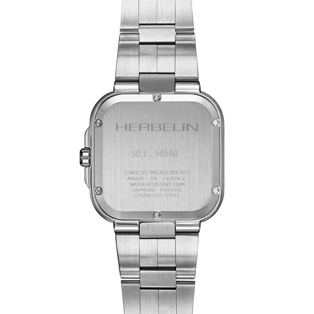 Montre Herbelin Cap Camarat Square Noir - F&ecirc;te des p&egrave;res Homme | Histoire d&rsquo;Or