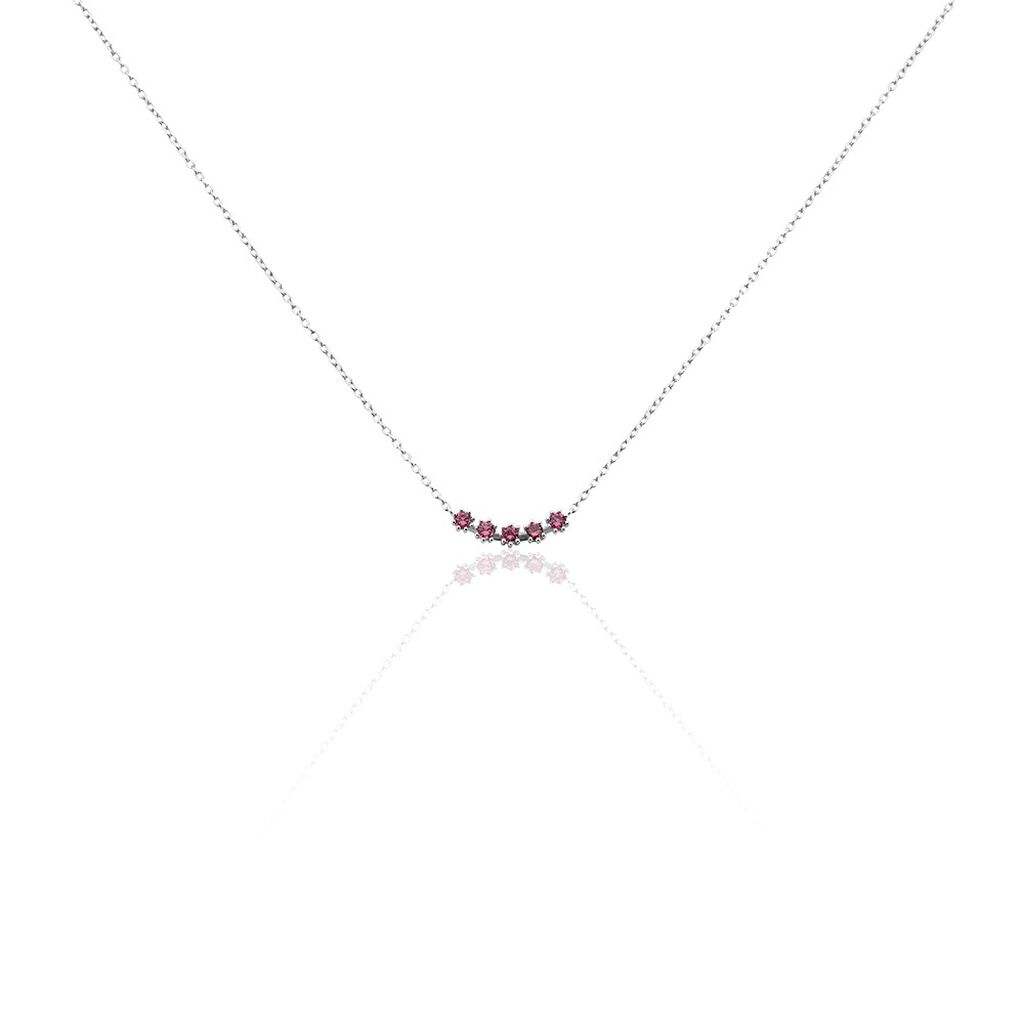 Collier Karrie Argent Blanc Oxyde De Zirconium - Colliers fantaisie Femme | Histoire d&rsquo;Or