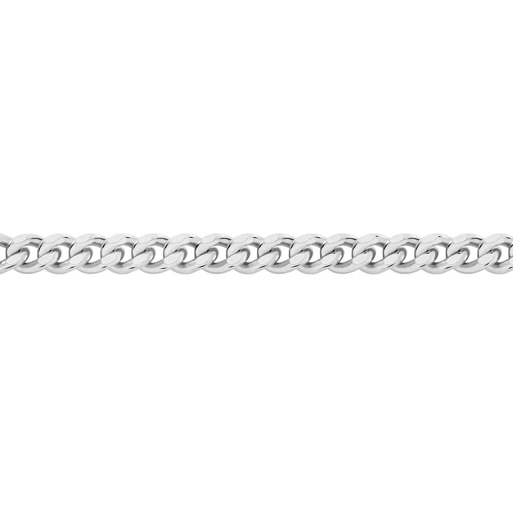 Cha&icirc;ne Imad Maille Gourmette Or Blanc - Chaines Famille | Histoire d&rsquo;Or