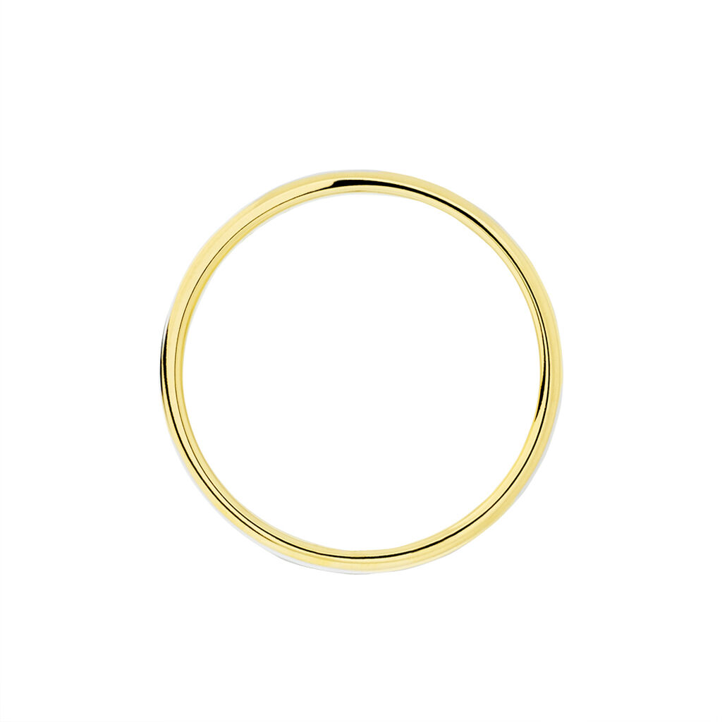 Alliance Miroir Ruban Plat Or Bicolore - Alliances Unisex | Histoire d&rsquo;Or