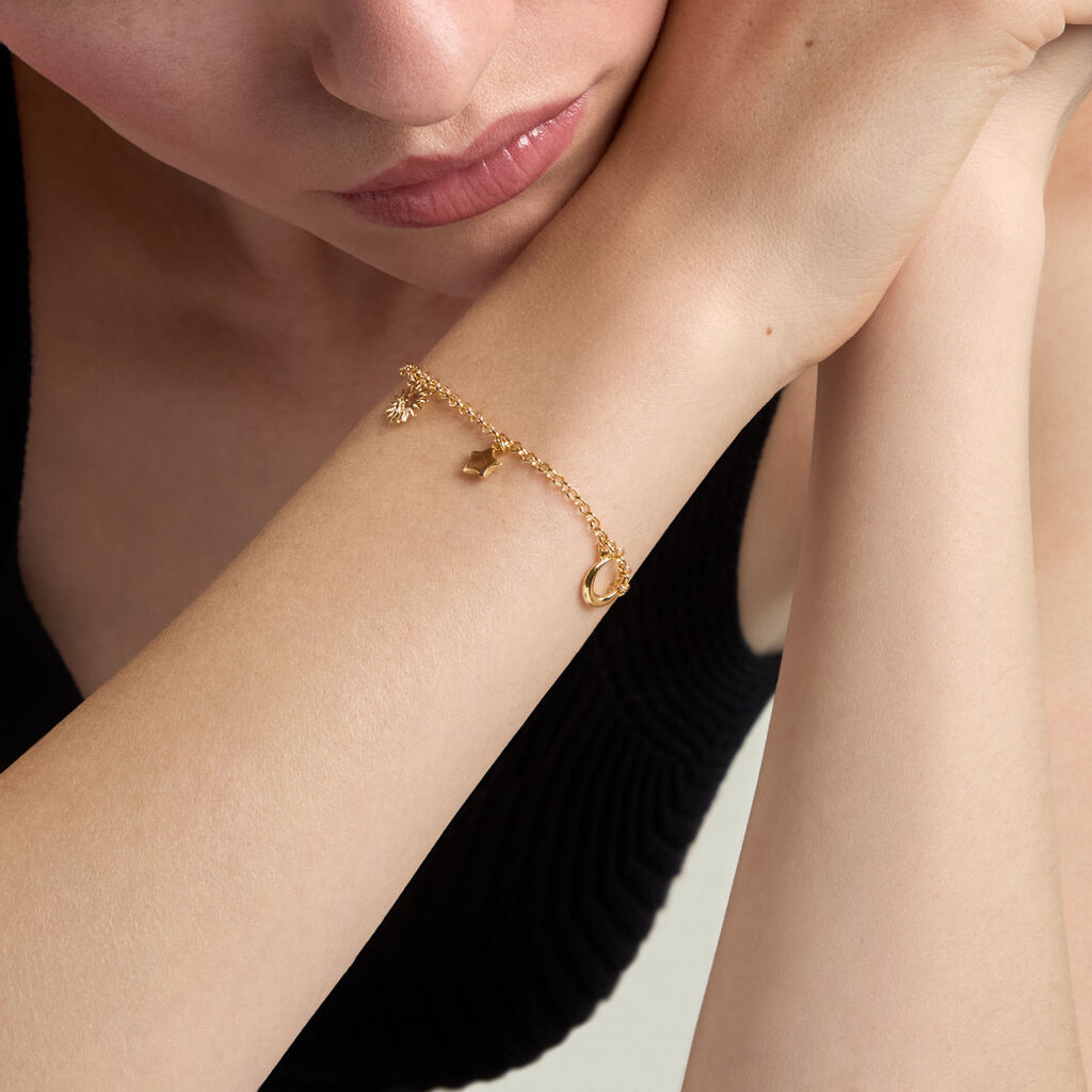 Bracelet Naoise Argent Dor&eacute; A L'Or 750/1000 - Bijoux sans pierre Femme | Histoire d&rsquo;Or