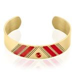 Bracelet Manchette Imagine Tamera Acier Jaune Jaspe - Bracelets manchettes Femme | Histoire d&rsquo;Or
