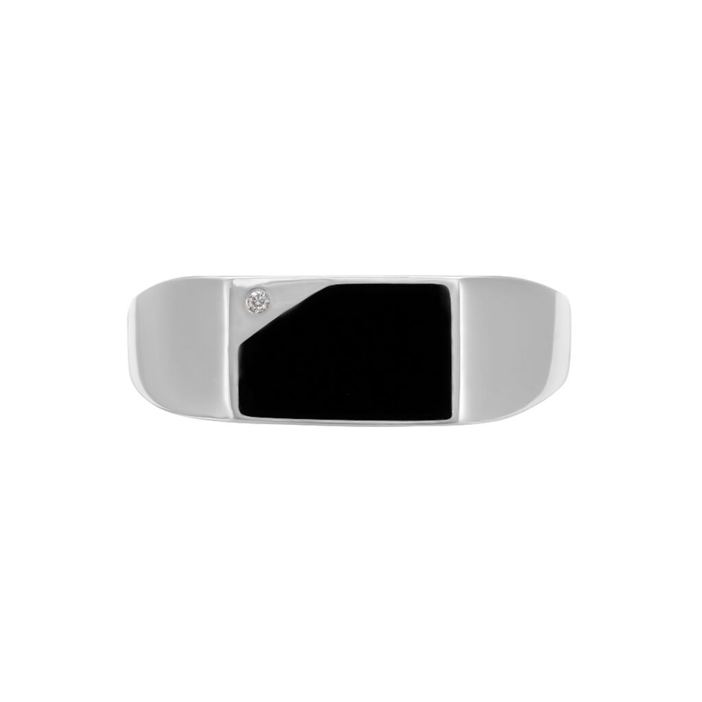 Chevalière Argent Blanc Python Email Et Oxyde De Zirconium -  Homme | Histoire d’Or