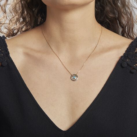 Collier Plaqué Or Jaune Rae Pierre De Synthese - Colliers Femme | Histoire d’Or