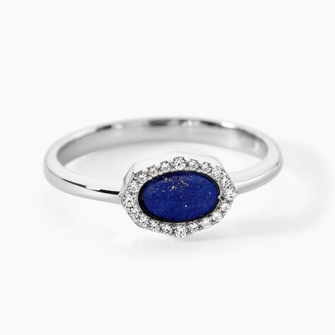 Bague Margot Argent Blanc Lapis Lazuli Oxyde De Zirconium -  Femme | Histoire d&rsquo;Or