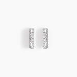 Boucles D'oreilles Puces Aprhodisia Or Blanc Diamant Blanc - Clous d'oreilles Femme | Histoire d&rsquo;Or