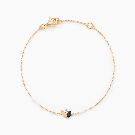 Bracelet Tameka Or Bicolore Saphir Diamant - Bracelets Femme | Histoire d&rsquo;Or