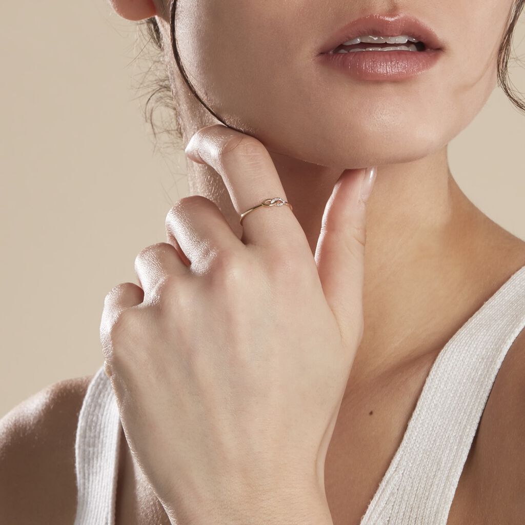 Bague Irla Or Jaune Diamant - Bagues avec pierre Femme | Histoire d’Or