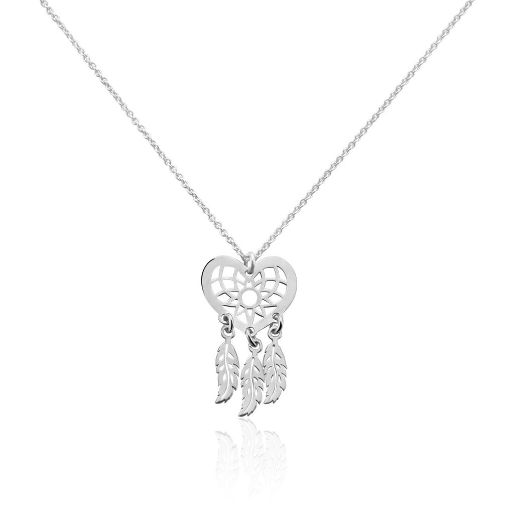 Collier Argent Blanc Sebastina - Colliers fantaisie Femme | Histoire d&rsquo;Or