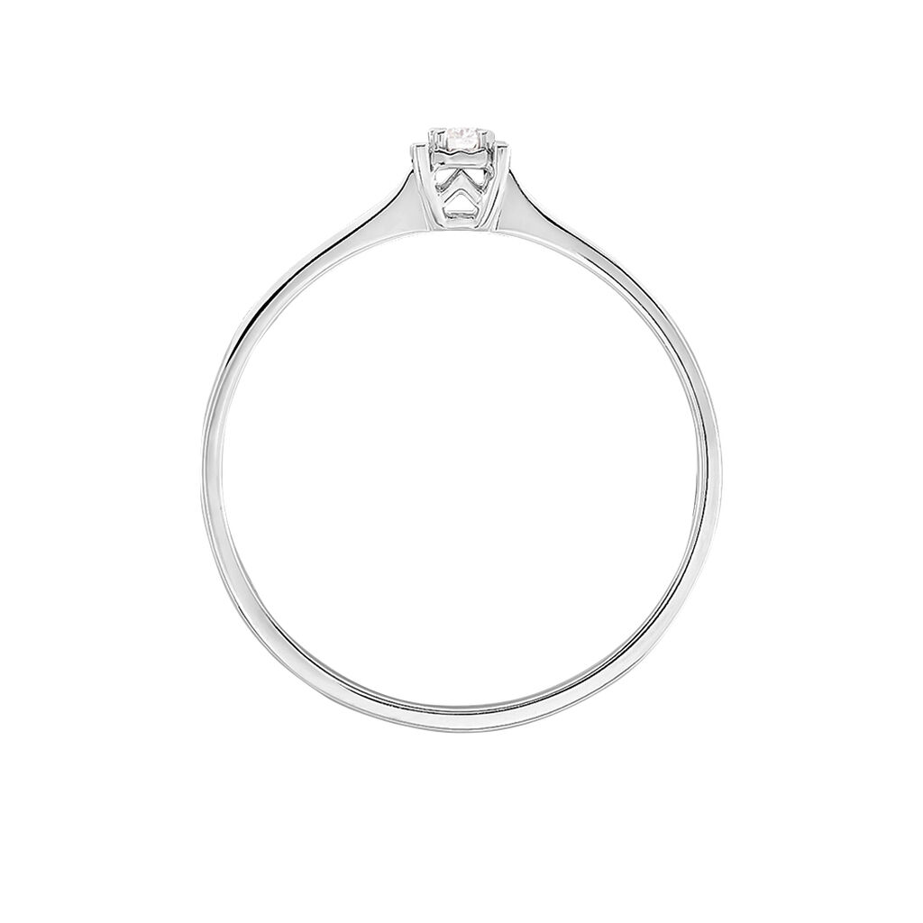 Bague Diamotion Or Blanc Diamant - Bagues solitaires Femme | Histoire d’Or