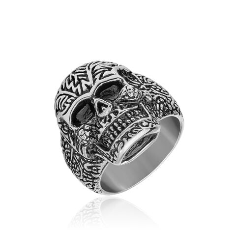 Bague Acier Blanc Et Noir Valentik - Bagues fantaisie Homme | Histoire d&rsquo;Or