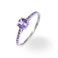 Bague Manon Or Blanc Amethyste