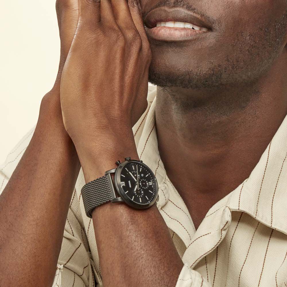 Montres Fossil FS5707 Acier Noir Ronde - HIMHN1N5000 • Histoire d'Or