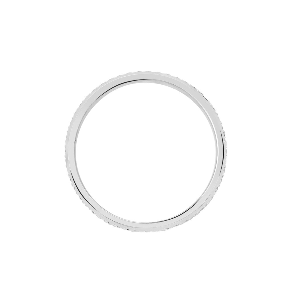 Alliance Onenn Ruban Plat Argent Blanc - Alliances Famille | Histoire d’Or