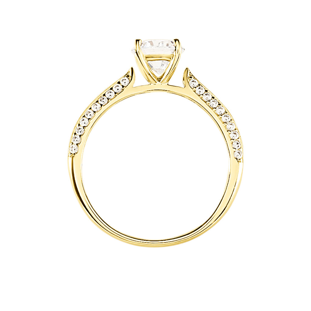 Bague Solitaire Veronique-marie Or Jaune Oxyde De Zirconium - Bagues solitaires Femme | Histoire d&rsquo;Or