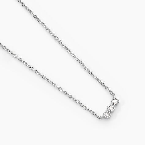 Collier Janys Argent Blanc Oxyde De Zirconium - Colliers fantaisie Femme | Histoire d&rsquo;Or