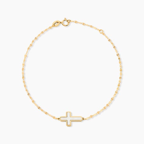 Bracelet Crescentius Or Jaune Nacre - Bracelets Communion Famille | Histoire d&rsquo;Or
