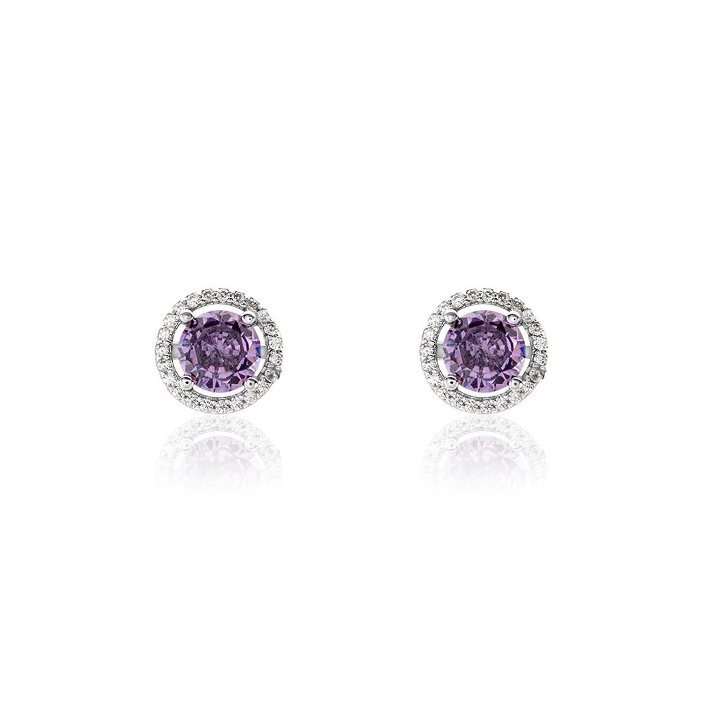 Boucles D'oreilles Puces Rio Argent Blanc Oxyde - Boucles d'oreilles fantaisie Femme | Histoire d’Or