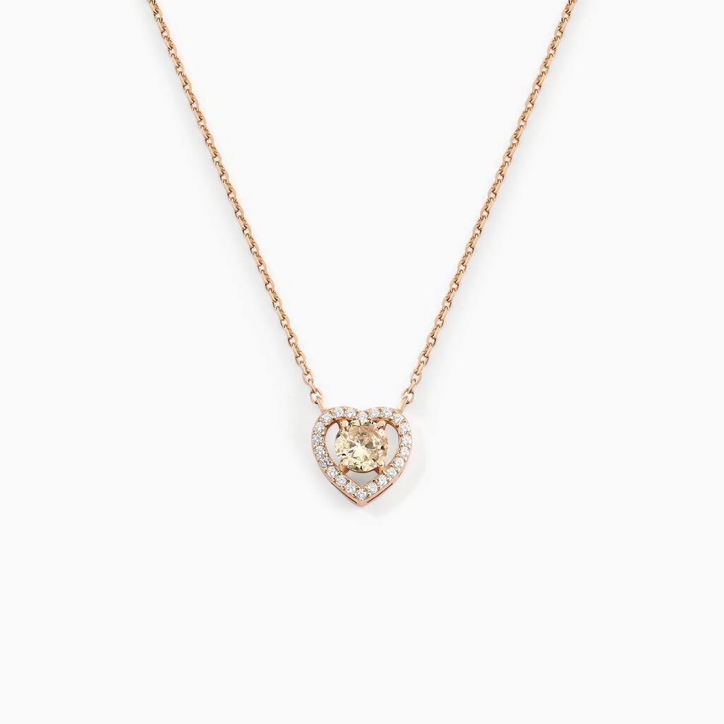 Collier Suzon Argent Rose Oxyde De Zirconium - Colliers fantaisie Femme | Histoire d’Or